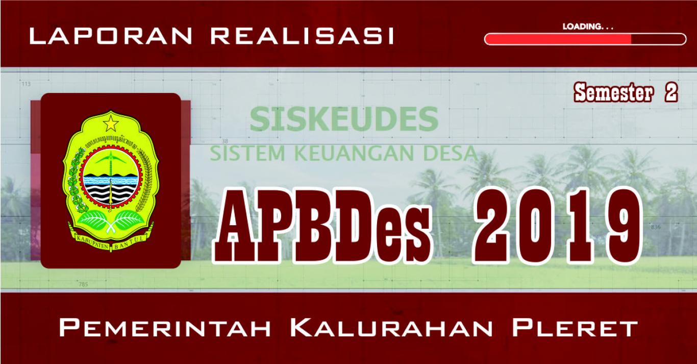 Laporan Realisasi APBDes Semester 2 Tahun 2019